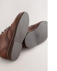 braune Leder Brogues von next