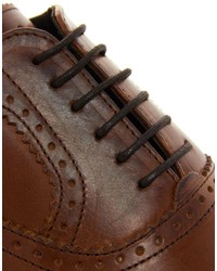 braune Leder Brogues von Base London