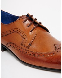 braune Leder Brogues von Ted Baker