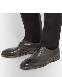 braune Leder Brogues von Dolce & Gabbana