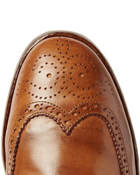 braune Leder Brogues von Officine Creative