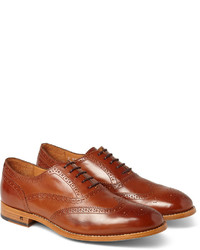 braune Leder Brogues von Paul Smith