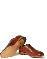 braune Leder Brogues von Paul Smith