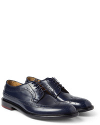 braune Leder Brogues von Paul Smith