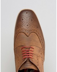 braune Leder Brogues von Base London