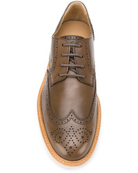 braune Leder Brogues von Hogan