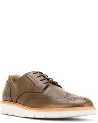 braune Leder Brogues von Hogan