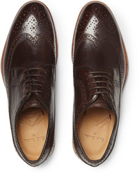 braune Leder Brogues von Paul Smith