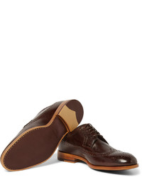 braune Leder Brogues von Paul Smith