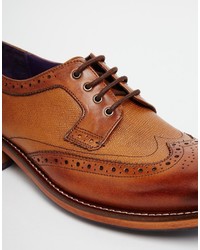 braune Leder Brogues von Ted Baker