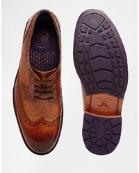 braune Leder Brogues von Ted Baker