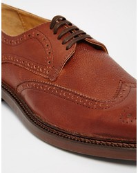 braune Leder Brogues