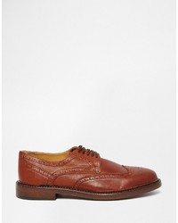 braune Leder Brogues