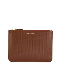 braune Leder Clutch Handtasche von Comme Des Garçons Wallet