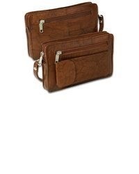 braune Leder Clutch Handtasche von DrachenLeder