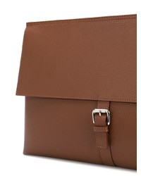 braune Leder Clutch Handtasche von Orciani