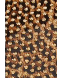 braune Leder Clutch mit Leopardenmuster von Christian Louboutin