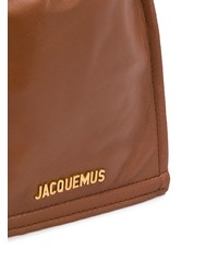 braune Leder Clutch von Jacquemus