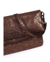 braune Leder Clutch von EMILY & NOAH