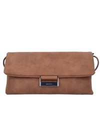 braune Leder Clutch von Gerry Weber