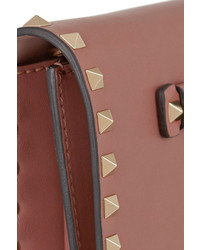 braune Leder Clutch von Valentino