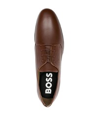 braune Leder Derby Schuhe von BOSS