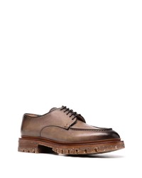 braune Leder Derby Schuhe von Santoni