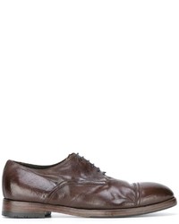 braune Leder Derby Schuhe von Alberto Fasciani