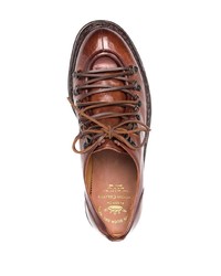 braune Leder Derby Schuhe von Officine Creative