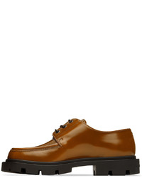 braune Leder Derby Schuhe von Maison Margiela