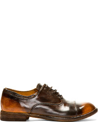 braune Leder Derby Schuhe von Officine Creative