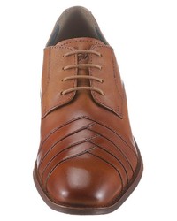 braune Leder Derby Schuhe von BRUNO BANANI