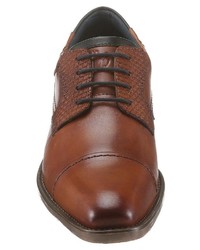 braune Leder Derby Schuhe von BRUNO BANANI