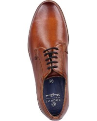 braune Leder Derby Schuhe von Bugatti