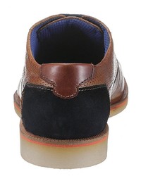 braune Leder Derby Schuhe von Bugatti