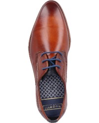 braune Leder Derby Schuhe von Bugatti