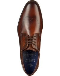 braune Leder Derby Schuhe von Bugatti