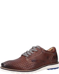 braune Leder Derby Schuhe von Bugatti