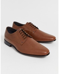braune Leder Derby Schuhe von Burton Menswear