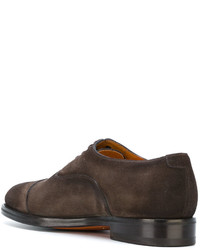 braune Leder Derby Schuhe von Santoni