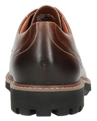 braune Leder Derby Schuhe von Clarks