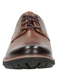 braune Leder Derby Schuhe von Clarks