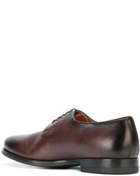 braune Leder Derby Schuhe von Santoni