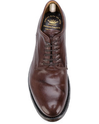 braune Leder Derby Schuhe von Officine Creative