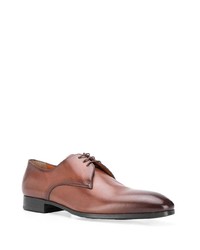 braune Leder Derby Schuhe von Santoni