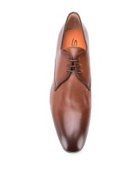 braune Leder Derby Schuhe von Santoni