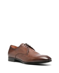 braune Leder Derby Schuhe von Santoni