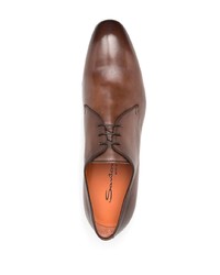 braune Leder Derby Schuhe von Santoni