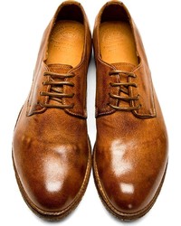 braune Leder Derby Schuhe von Officine Creative