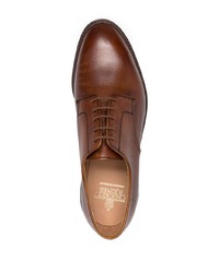 braune Leder Derby Schuhe von Crockett Jones
